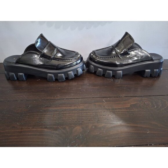 NWOB Lemonade But U Black Chunky Loafer Mules/Sz. 6.5M - Picture 4 of 9